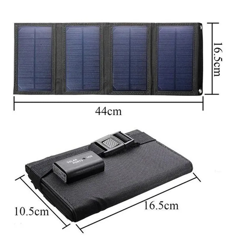 2000W High Power Output Waterproof USB Outdoor Sunpower Foldable Solar Panels Cells 5V Portable Solar Mobile Battery for Traveling Camping Hiking Black/Camouflage