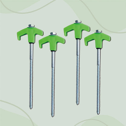 EasyPeg - 8 Inches Heavy duty Screw in Tent Stakes/Pegs