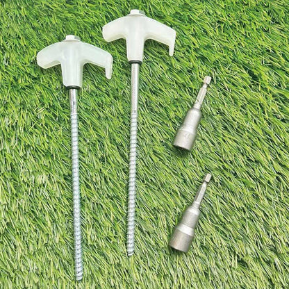 EasyPeg - 8 Inches Heavy duty Screw in Tent Stakes/Pegs